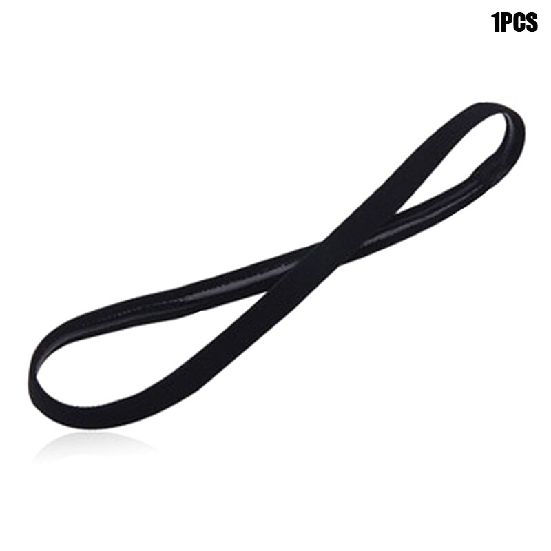 1pcs Head Band Head Wrap Ponytail Holder Elastic Solid Color Hair Rope Band NIN668: Black