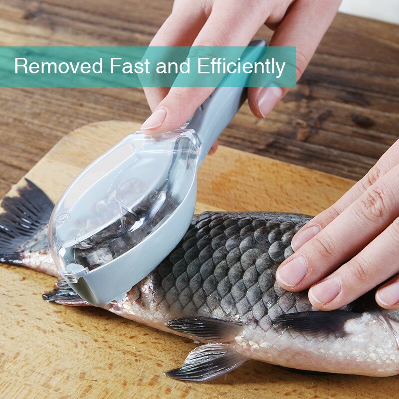Fisch Waagen Schaber Fisch Haut Pinsel Schaben Reiben mit Abdeckung für Schaben Fisch Waagen Messer Reinigung Schäler Scaler Schaber