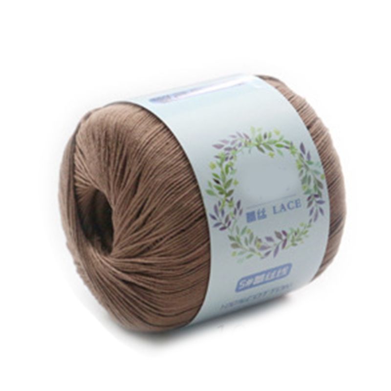 1 Roll Mercerized Cotton Cord Thread Medium Fine Solid Color DIY Hand Knitting Yarn for Embroidery Crochet Pearl Lace: 10