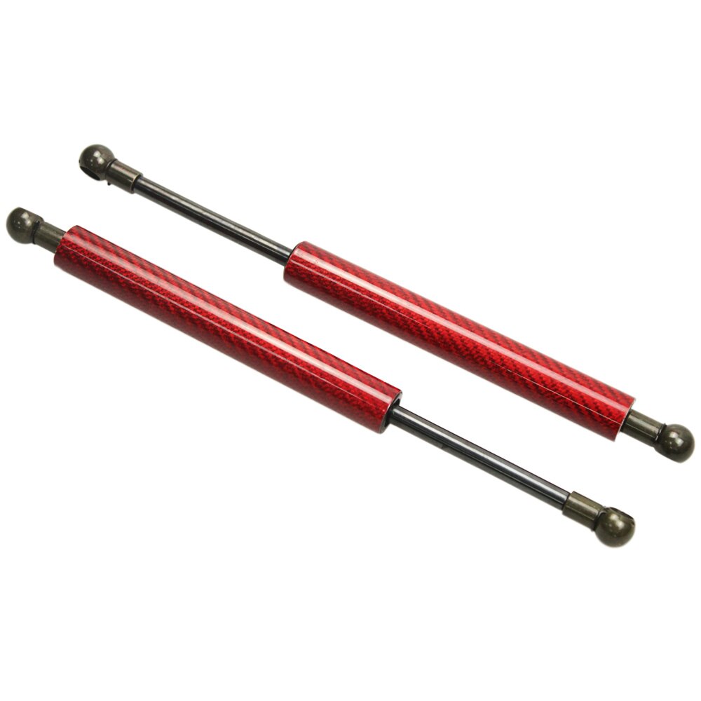 for PORSCHE 944 Convertible 1988-1991 Gas Charged Auto Rear Tailgate Boot Gas Spring Struts Prop Lift Support Damper 371.5mm: red carbon fiber