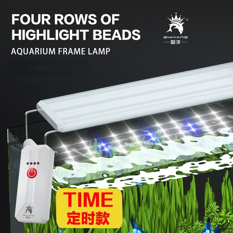 110-240V aquarium light stand LED aquarium clip light aquatic double row blue and white light bracket light aquarium light stand