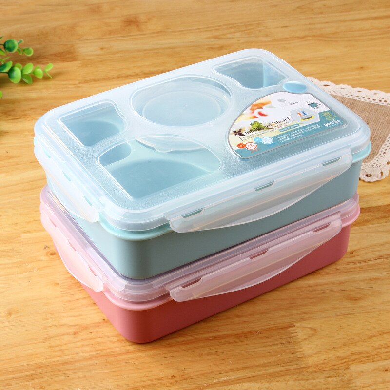 Stor kapacitet 1000ml plastik madkasse mikroovn bento box madbeholder madkasse lækagesikker bpa fri