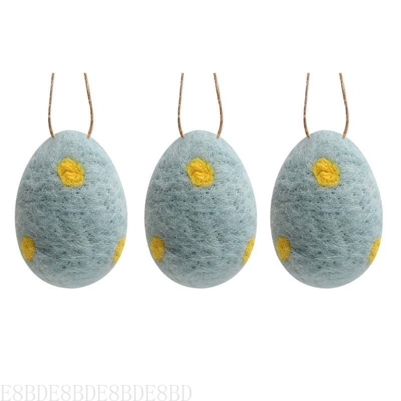 E8BD 3 stuks vilten eieren voor eastersmandvullers en decoraties hangend ornament