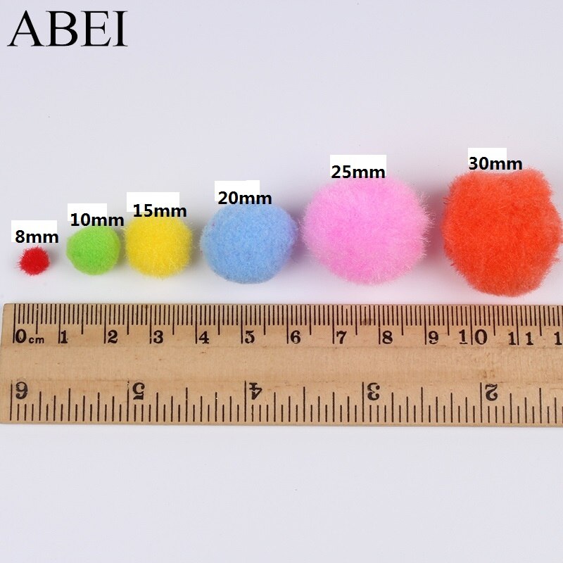 100 stks/partij Mix Kleuren Pompom DIY Handgemaakte Craft Furball Zachte Pluizige Pom pom ballen voor Wedding party Scrapbooking Woondecoratie