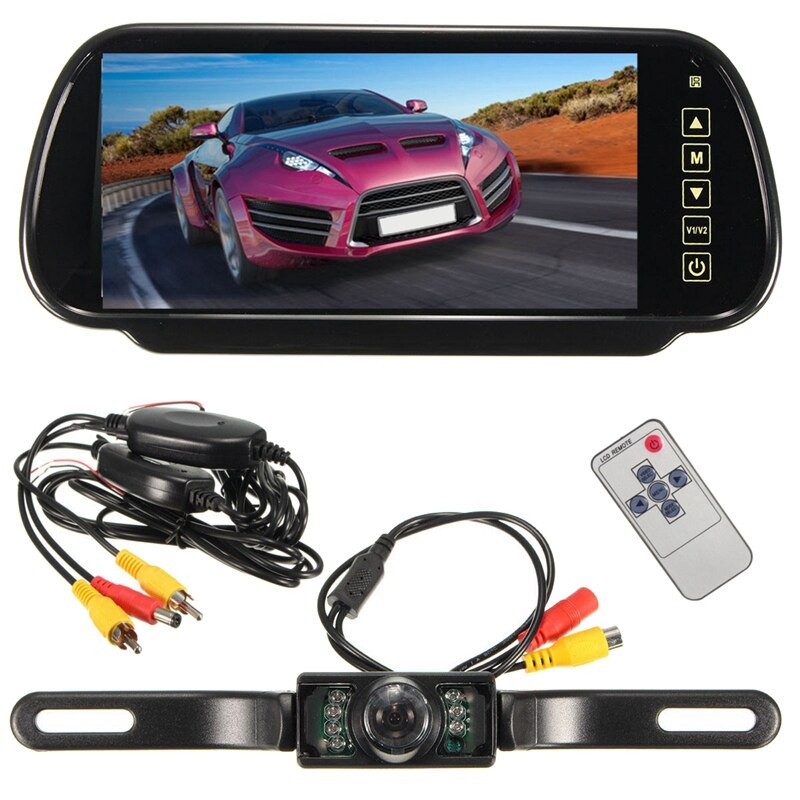 7 Inch Auto Tft Lcd-scherm Spiegel Monitor MP5 Achteruitkijkspiegel Parking Camera: Default Title