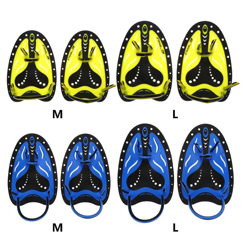 Aletas de natación de ballena, paletas ajustables para natación, aletas de mano para buceo, palas de entrenamiento, aleta de entrenamiento, equipo de buceo para adultos y niños