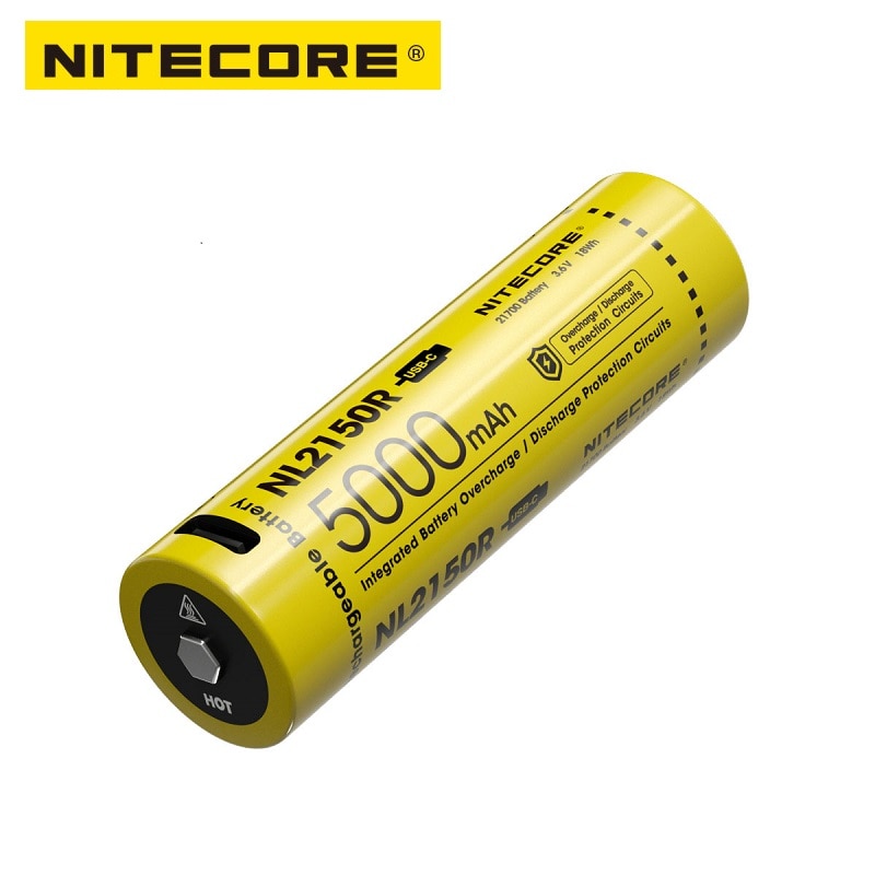 Nitecore NL2150R USB-C Oplaadbare Li-Ion Batterij 5000Mah 3.6V 5A Voor Nitecore MH12 V2 Nitecore HC35 Nitecore P30