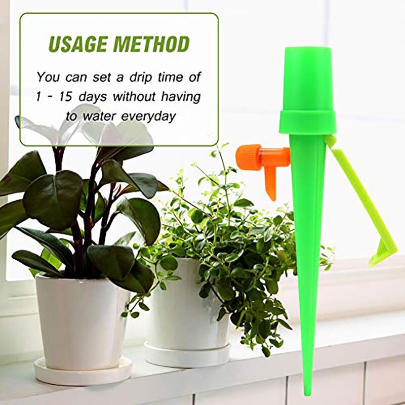 1-18PCS Auto Drip Irrigation Watering System Dripper Spike Garden Household Plant Watering Device Plant Garden Gadgets