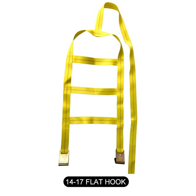 Sangle universelle pour chariot de remorquage de voiture, avec crochet plat, pour roues de voiture jaune, adaptée aux pneus de 14 à 19 pouces, charge de travail sûre de 3333 livres, 1 pièce: 01