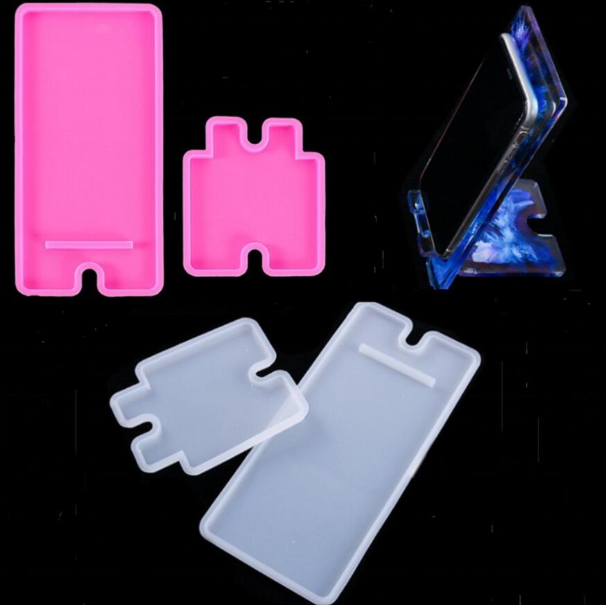 Mobiele Telefoon Houder Siliconen Mould Epoxyhars Mal Voor Diy Hars Telefoon Beugel Uv Epoxy Handgemaakte Artcraft Sieraden Gereedschap Maken