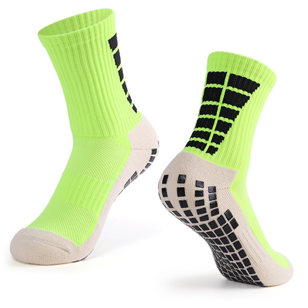 Gleicher typ wie trusox fußballsocken, rutschfeste fußballsocken für herren, sport, fitnessstudio, laufen, fitnesssocken, baumwoll-calcetines: Grün