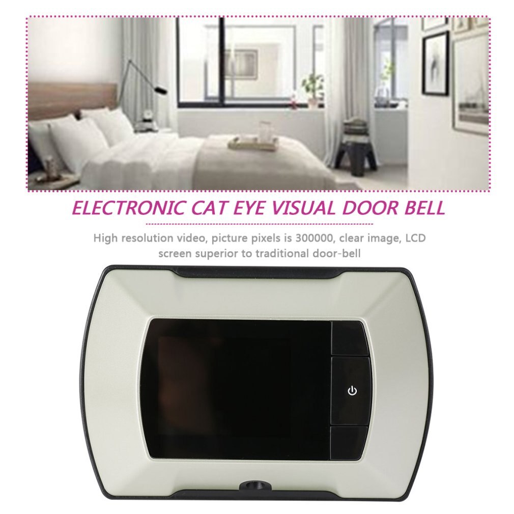 Hoge Resolutie 2.4 Inch Lcd Video-Eye Visuele Monitor 80 Graden Kijkhoek Draadloze Deur Kijkgaatje Camera Wit Video kijkgaatje