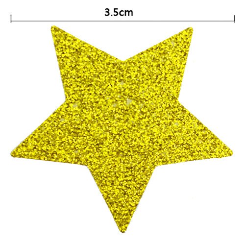 30pcs Gold 35mm Self Adhesive Glitter Star Sticker Card Making Craft Diy Christmas Birthday Year Decoration Kits: Gold Star
