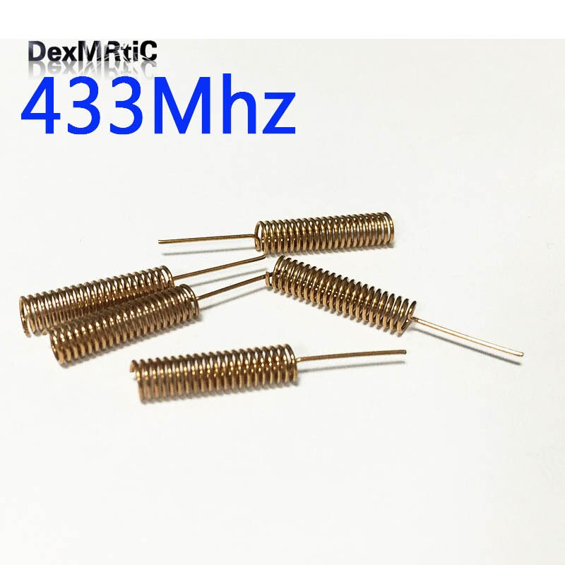 Antena 10 Uds 433 Mhz, antenas de resortes de cobre, soldadura, amplificador de señal aérea interno, ,