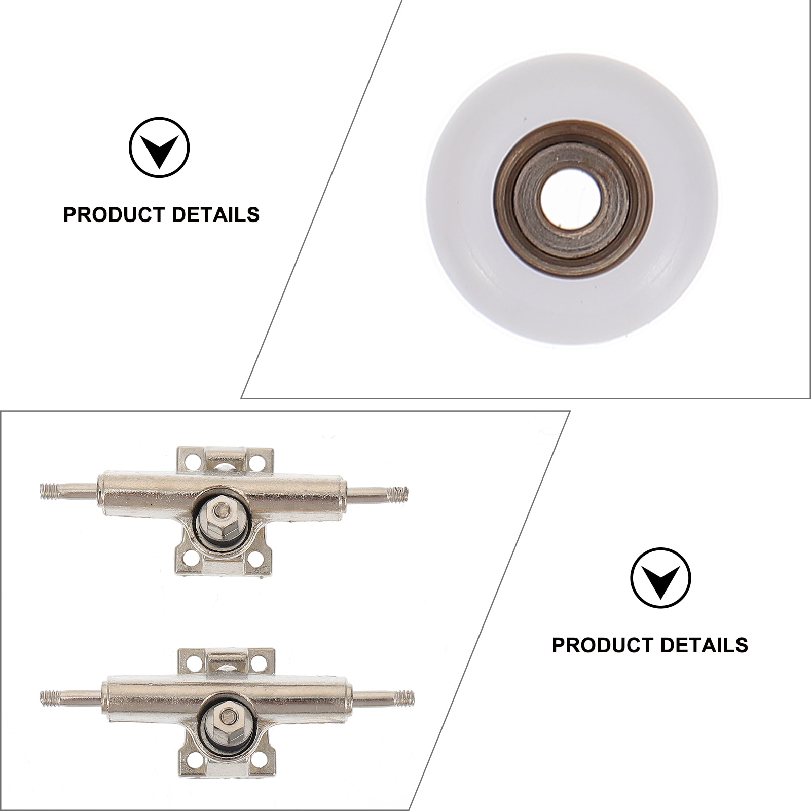 1 Set of Fingerboard Accessories Aluminum Alloy Finger Skateboard Tools