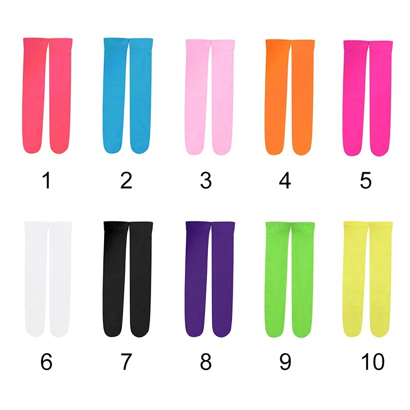 10 kleuren Kinderen Sok Voor 3-12Y Snoep Kleur Baby Knie Hoge Lange Sokken Voor Meisje Kinderen Kleding Accessoires