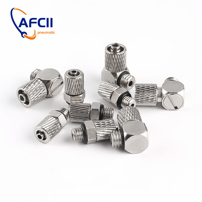 5Pcs Mini Micro Pneumatic Pipe Fitting Hose 3mm 4mm 5mm 6mm Male Thread M3 M4 M5 M6 Copper Straight/Elbow Type Quick Connector