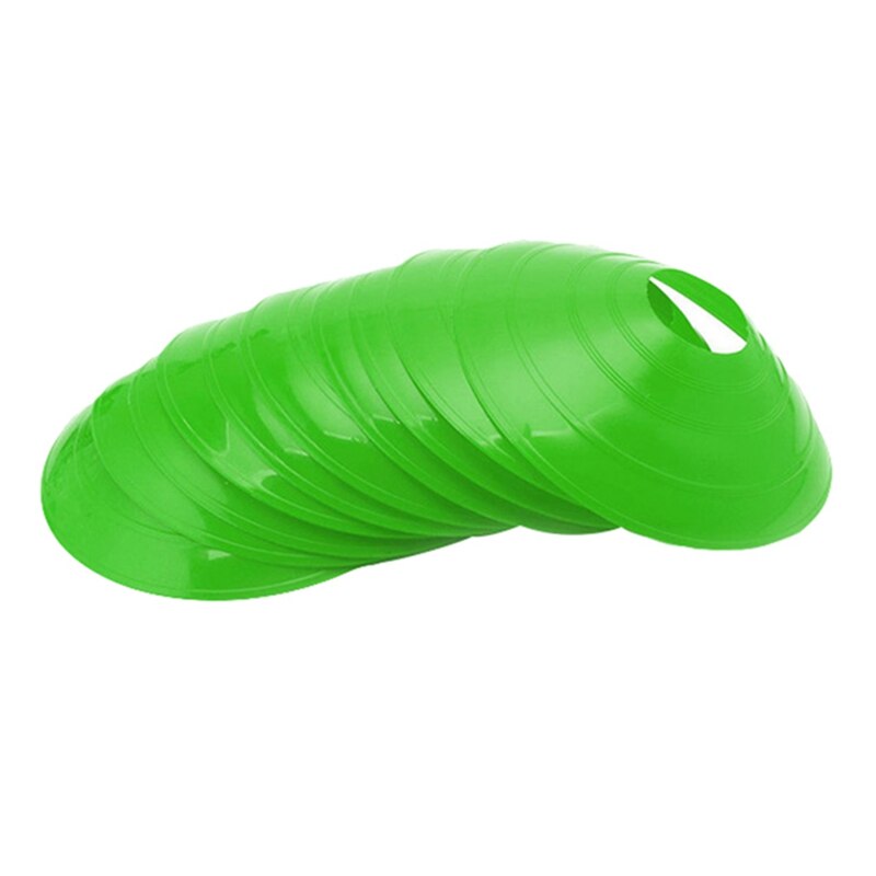 10pcs/set Soccer Training Sign Flat Pressure Resistant Cones Marker Discs Bucket Marker PE football training: G