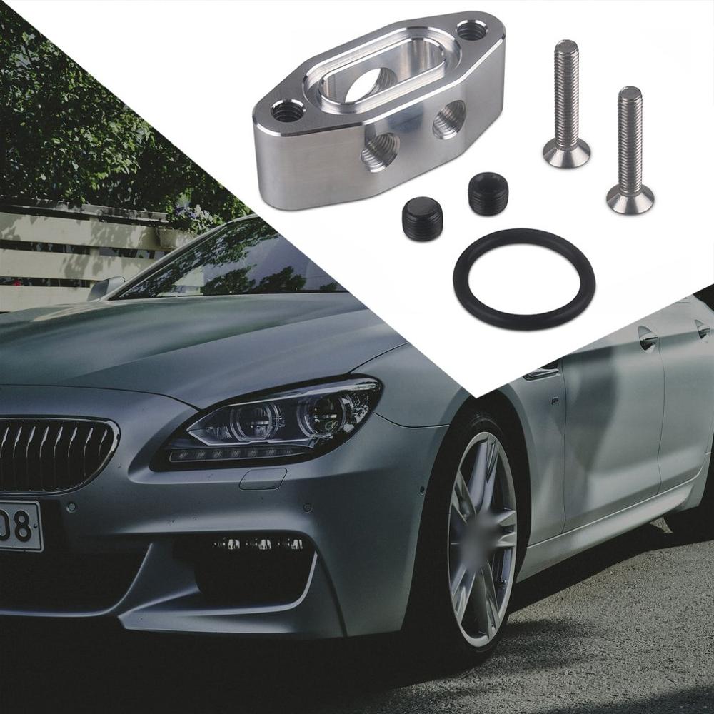 LS Oil Pressure Sensor Relocation Adapter W/ Dual 1/8"npt Outlets Accessories High Grade Aluminum