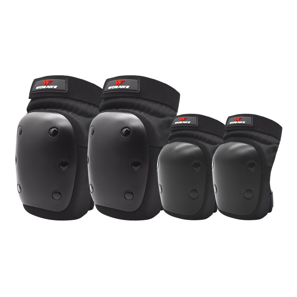WOSAWE Youth Skateboard rodilleras, protectores de codo para muñeca, Protector de muñeca para bicicleta de Cross 3 en 1, conjunto de equipo de protección para patinaje sobre ruedas: elbow and knee pads