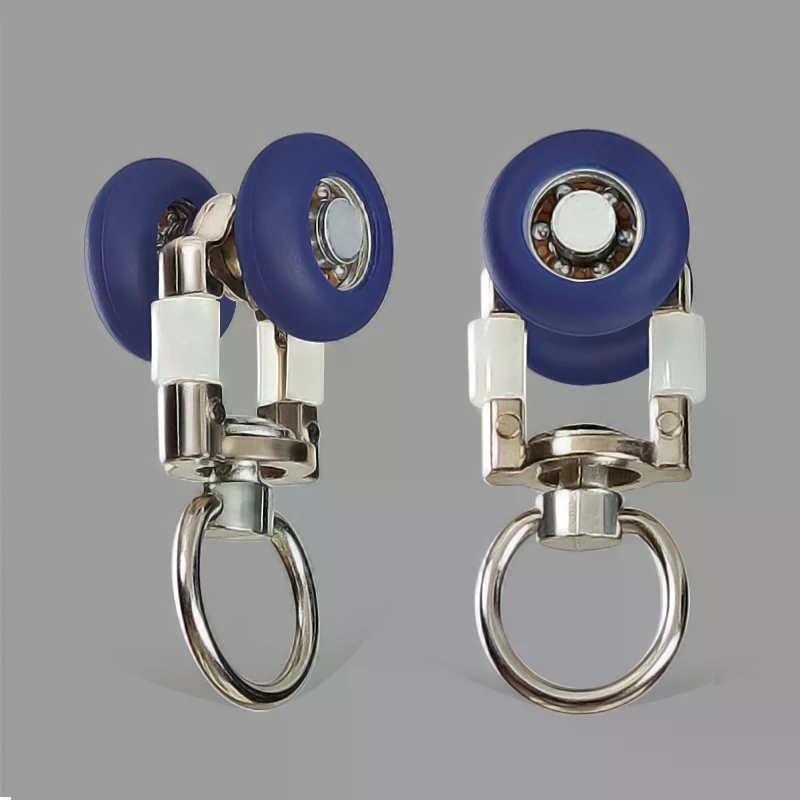 4 Stuks Gordijn Track Rollers Twin Wielen Dragers Mute Wielen Draperie Rail Sliding Zweefvliegtuig Voor Windows Douchegordijn Accessoires