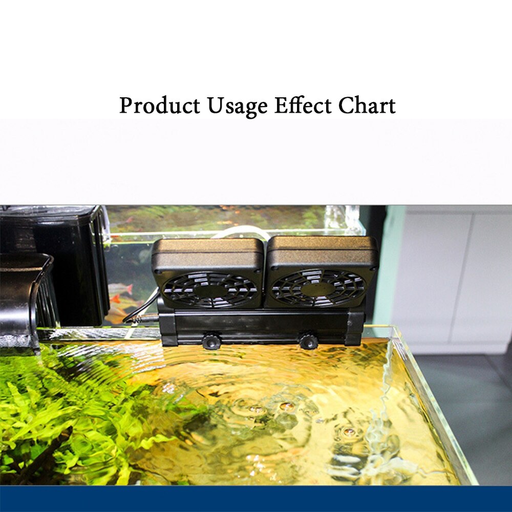 Ventilador disipador de tanque de peces, miniventiladores de calor para plantas acuáticas, tarros, tanque de peces, ventiladores de refrigeración de cilindro de Camarón, ventiladores de acuario silenciosos