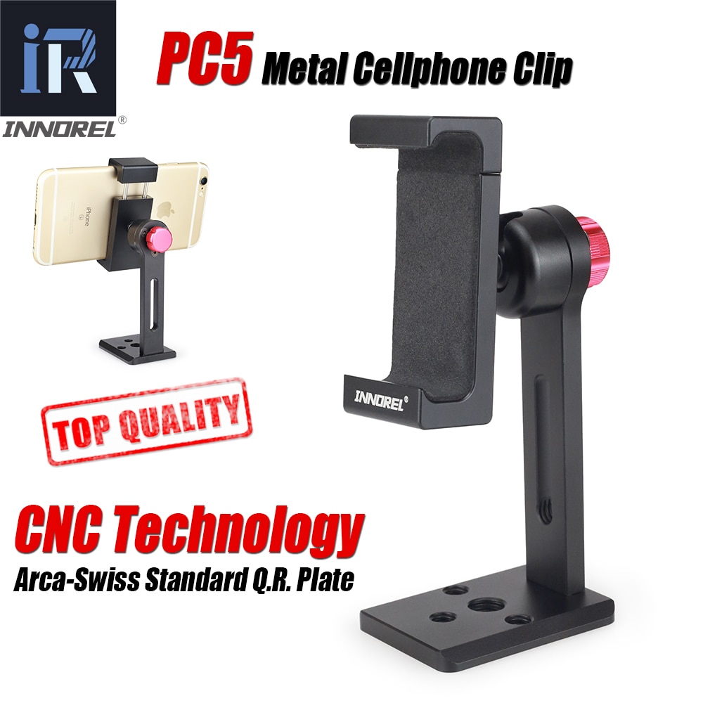 INNOREL PC5 Metalen Mobiel Clip Aluminiumlegering Smartphone Houder Statief 360 Verstelbare Mobiele Telefoon Klem