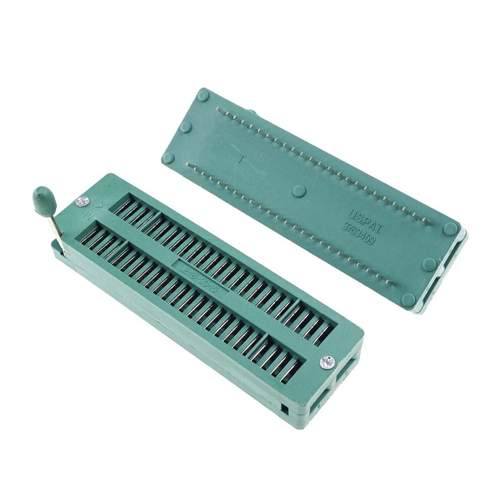 1Pcs Zif Ic & Component Socket Test Tool Universele Zip Dip 48 Pin Lock Seat Pitch 2.54 Mm Druk-Fit Dual Rijenafstand 15.24