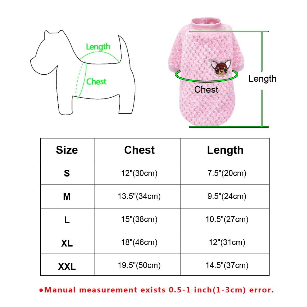 Leuke Hond Kleding Voor Kleine Honden Chihuahua Yorkies Pug Kleding Jas Winter Hond Kleding Pet Puppy Jas Ropa Perro Roze s-2XL