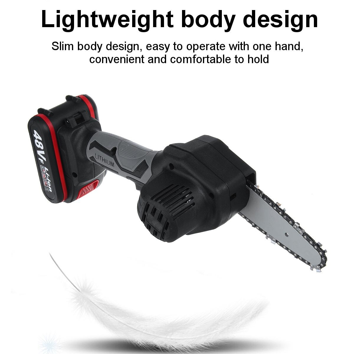 Cordless Electric Chainsaw Mini Electric Saw 4 inch Portable Electric Pruning Saw Rechargeable Wood Cutter Woodworking Tools