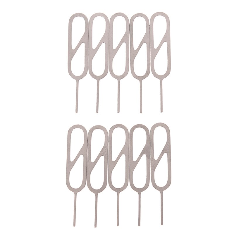 10Pcs Metal Sim Card Tray Removal Eject Pin Key Tool Naald Voor Iphone 7 Plus 8 X Voor Ipad samsung S7 S8 Voor Huawei Xiaomi