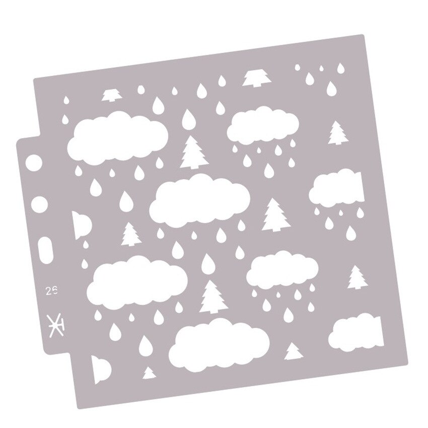 1pc Hand Heart stencil painting template hollowing spray pattern stencils painting hollowing out lace ruler journal accessories: 026