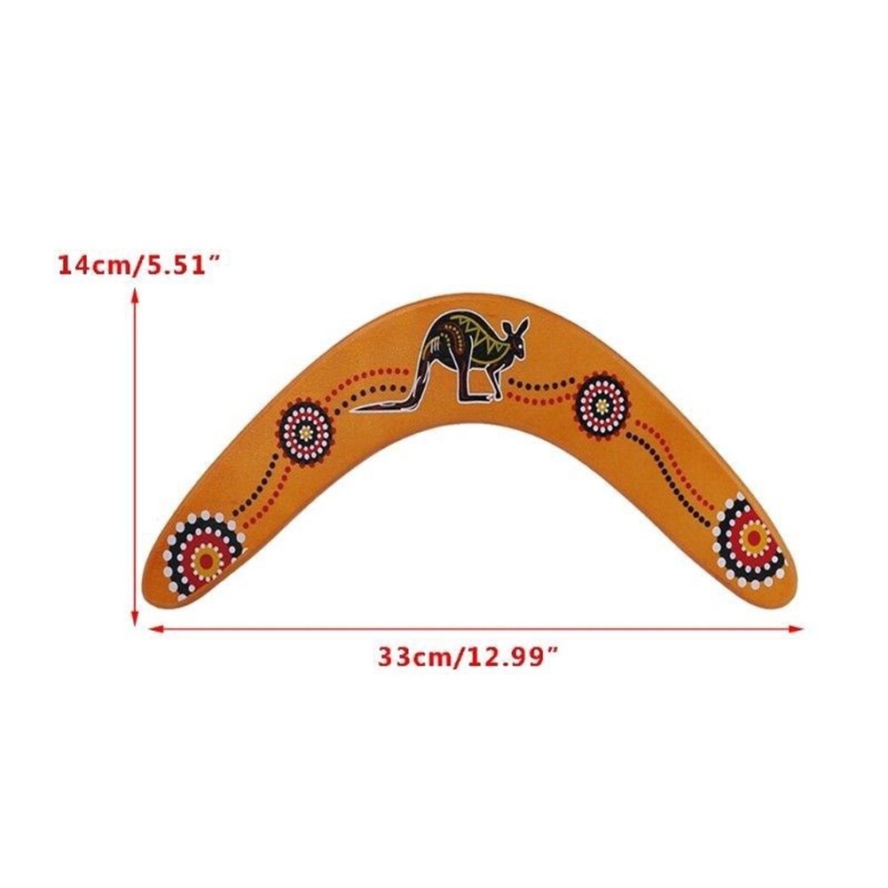 Wooden Kangaroo Throwback V Shaped Boomerang Flying Disc Throw Catch Outdoor Sports Game Toys