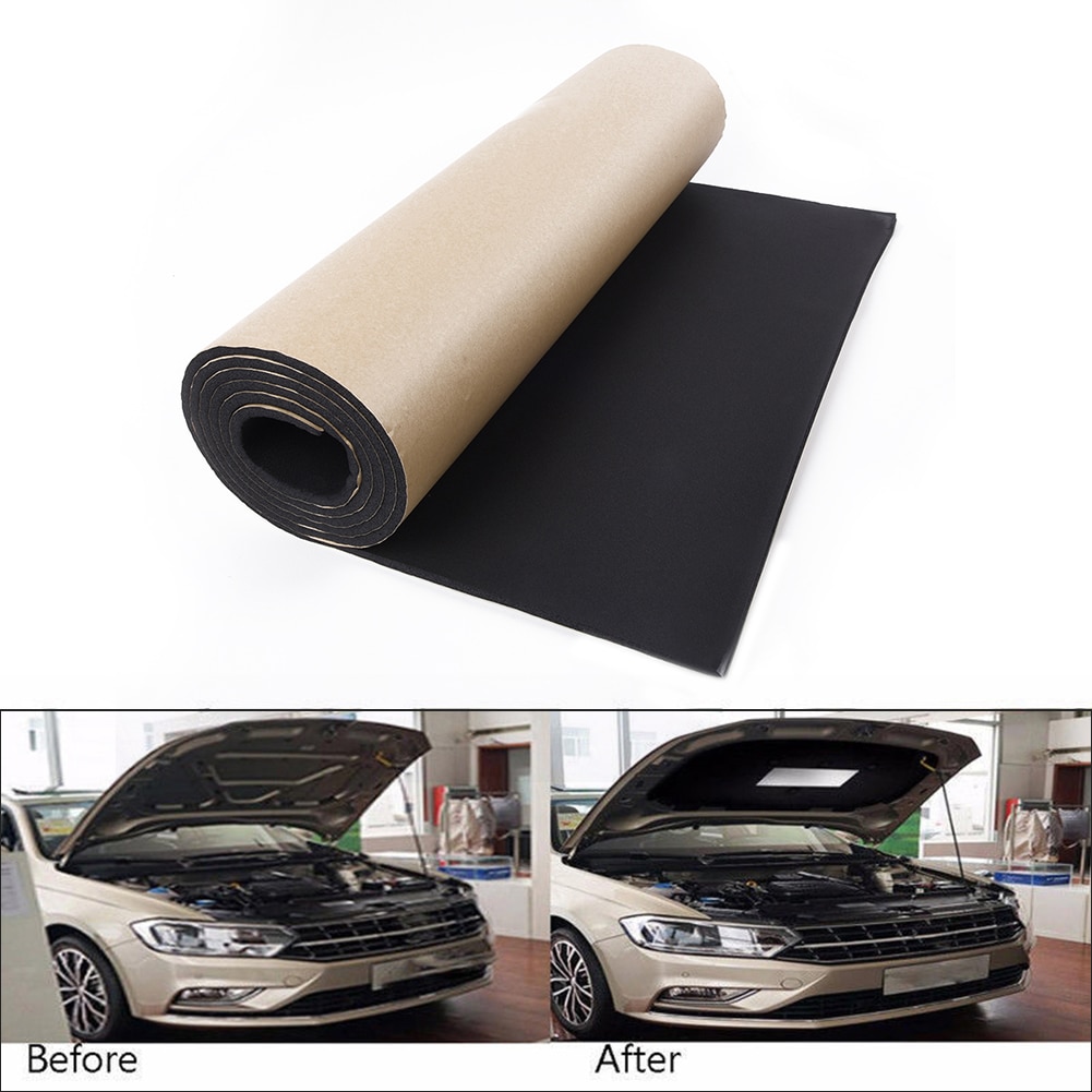 1pc 200*50cm biler bil gummi lydisolering dempende isolasjon tilbehør celleskum