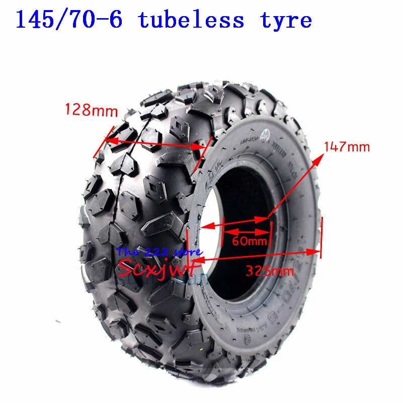 6 Inch ATV Vacuum tyres tubeless Tires 145/70-6 Fit for four wheel vehcile 50cc 70cc 110cc Small ATV Front Or Rear Wheelss