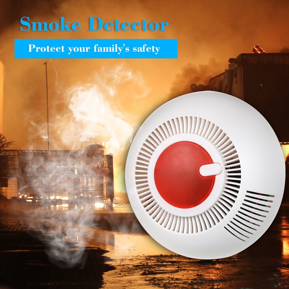 Standalone Photoelectric Smoke Alarm Wireless Alarm System Security Independent Smoke Detector Fire Protection Sensor