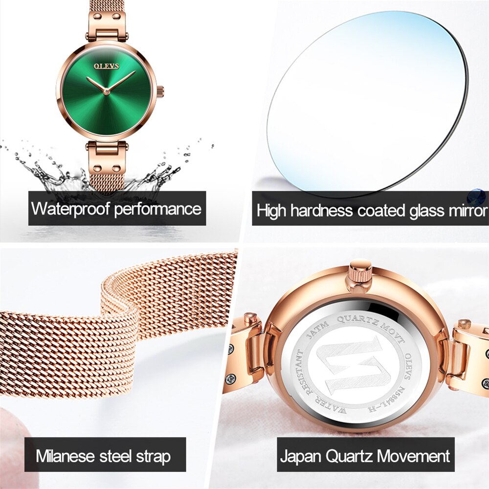 Dameur luksusmærke damearmbåndsure top ure trending produkter kvinder quartz armbåndsure