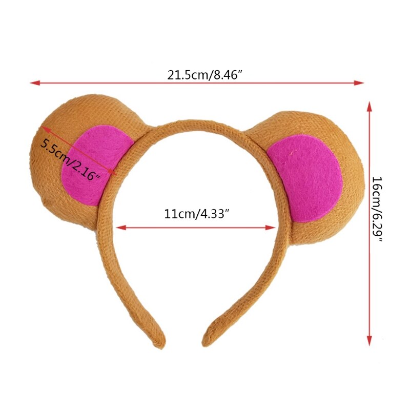 Ears Headbands Bows Tail Monkey Ears Party Decorations Cosplay Washing Face