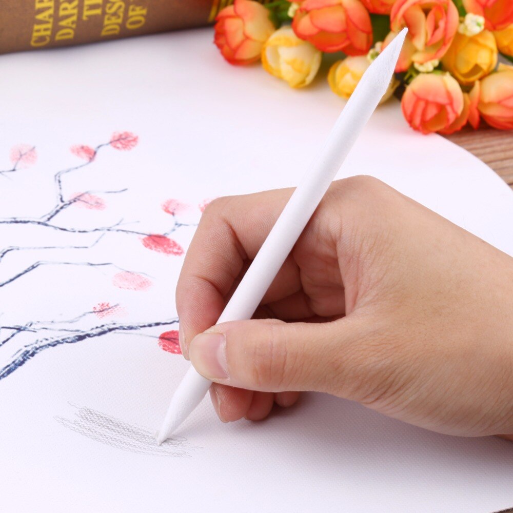 6pcs/set Blending Smudge Stump Stick Sketch Art White Drawing Charcoal Sketcking Tool Paper Pen Office School Painting Supplies