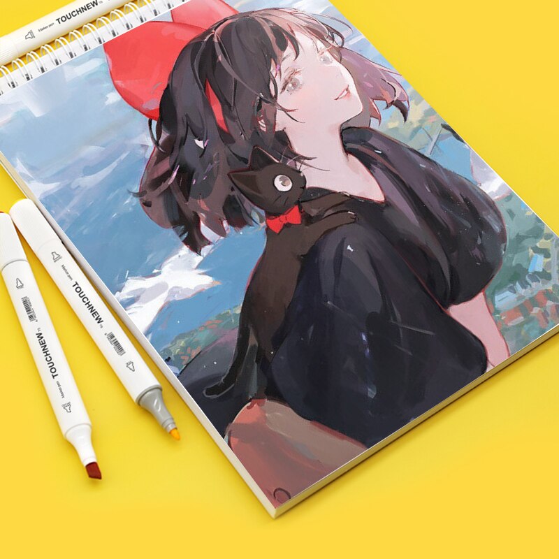 TOUCHNEW T8 30/40/60/80/168 Colors Markers Manga Drawing Markers Pen Alcohol Based Sketch Felt-Tip Twin Brush Pen Art Supplies