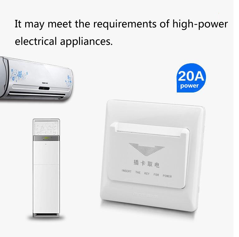 Hotel Energy Saving Switch Arbitrary card Insert for power two lines without time delay 220V 4400W 20A power socket
