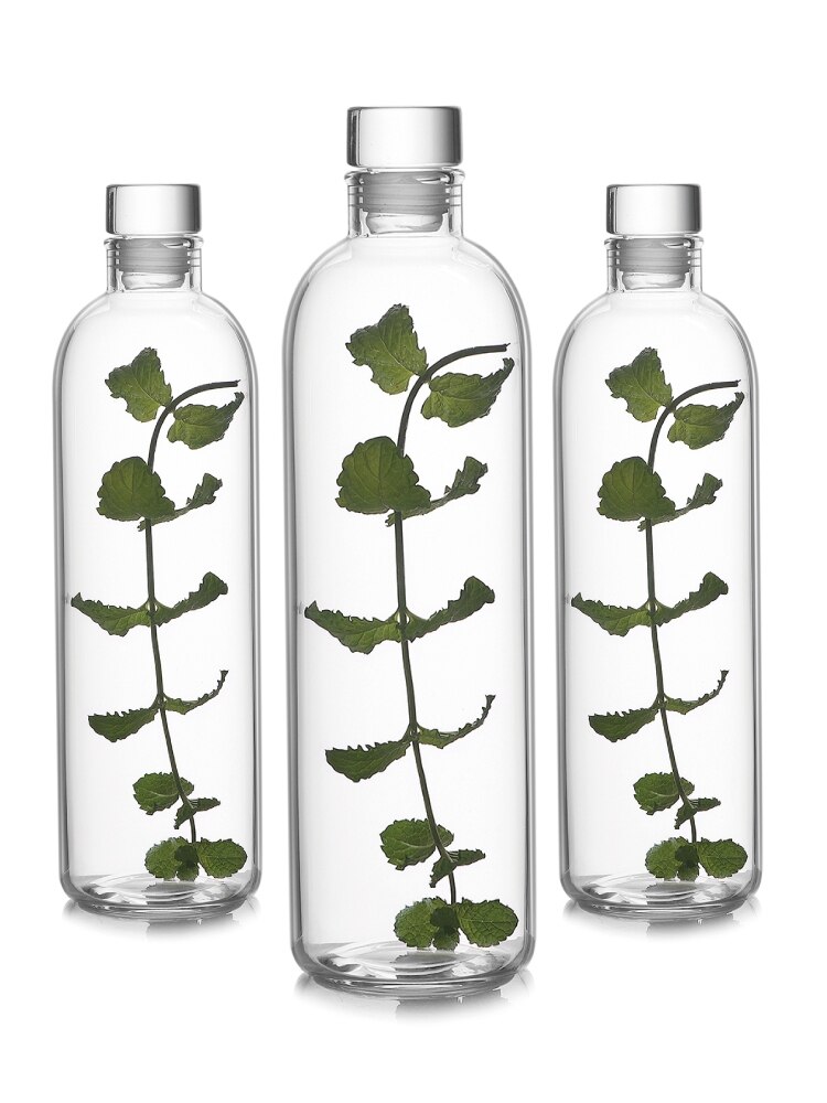 Bærbar vandflaske udendørs glasvandflaske krystal gennemsigtig botella para agua husholdningsartikler  yy50wb