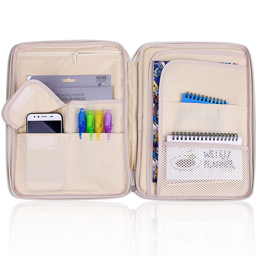 Multi-Functionele A4 Documenten Zakken Portfolio Organisatoren Waterdichte Travel Pouch Ritssluiting Case Voor Ipads, Notebooks, Pennen