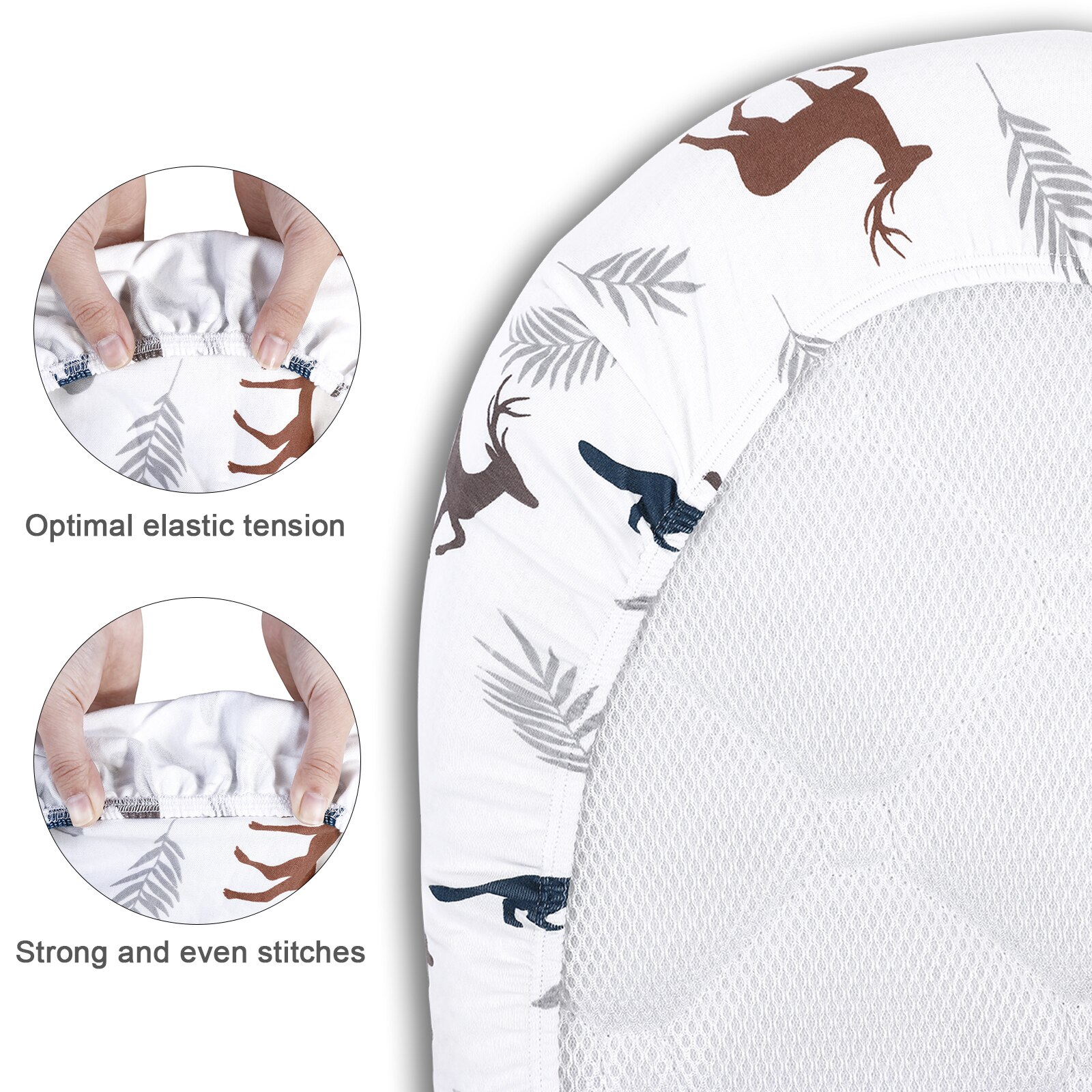Baby-korbwiege Blatt einstellen-3 Pack Ultra Weiche dehnbar Wiege Blätter, passen für Stubenwagen Matratze Pad Abdeckung, unisex Jungen &Ampere; Mädchen