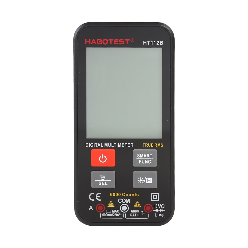 HT112B Handheld Multimeter Tester Meter Capaciteit Meter Draagbare Ac/Dc Ampèremeter Voltmeter Digitale Stroomtang