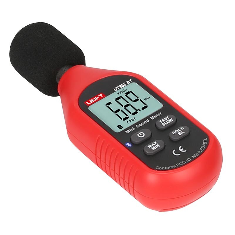 Mini compteur sonore UT353BT, Communication Bluetooth, compteur de bruit industriel/domestique, rétro-éclairage LCD, indicateur de batterie faible