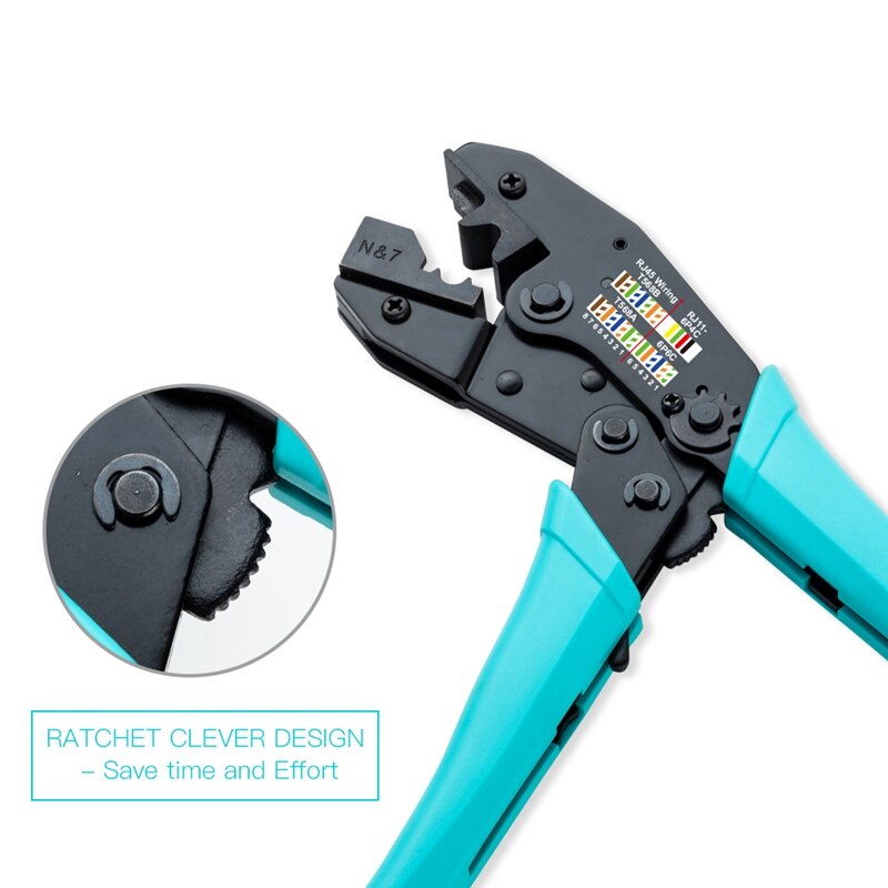 RJ45 Tool Cat7 Crimper Cat7 Connector Krimptang Kabel Crimper Tang Voor Cat7 Cat6A Afgeschermde Metalen Clip Connector