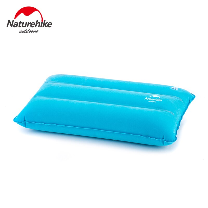 Naturehike Fashion cuscini gonfiati cuscino pieghevole antiscivolo compresso tessuto scamosciato uso per viaggi all'aperto: Sky Blue
