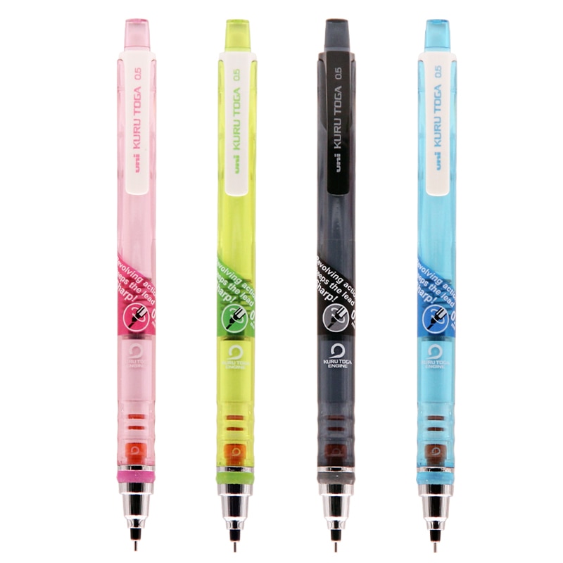 UNI KURU TOGA, lápices mecánicos de 0,5mm, rotación automática, Escuela Japonesa antirroturas, M5-450T de papelería