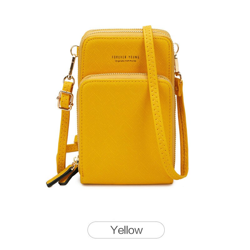 filles sac de téléphone portable Mini sac de messager femmes portefeuille sacs à bandoulière sacs à main de luxe femmes sacs sac à bandoulière: Yellow